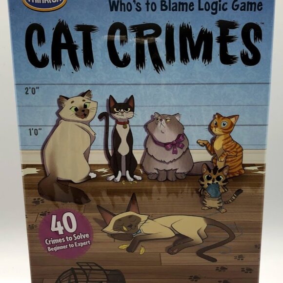 Cat Crimes Who's To Blame Logic Game Thinkfun - Picture 1 of 5